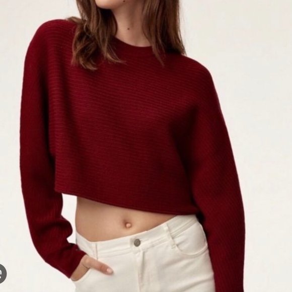 Wilfred Free Lolan Sweater in Burgundy - Size XXS - Picture 2 of 6